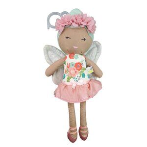 Goldbug Floral Fairy Activity Doll Dress Pink Tutu Plush 13" Chimes Crinkle Toy